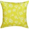 Style Selections 16-in x 16-in Yellow Floral Polyester Cushion -Style Selections Sales Store 49235142 L