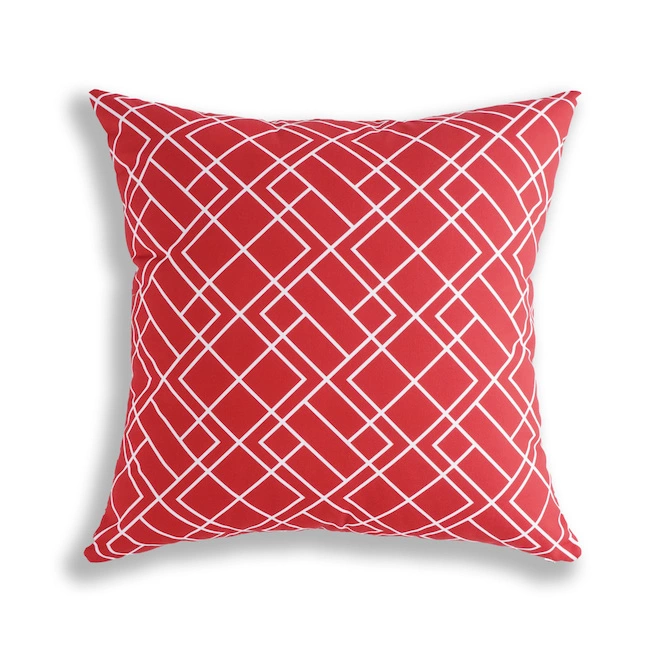 Style Selections Outdoor Red Cushion 16-in x 16-in 3 Style Selections Outdoor Red Cushion 16-in x 16-in