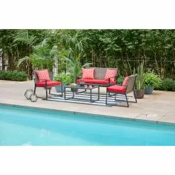 Style Selections Outdoor Red Cushion 16-in x 16-in 8 Style Selections Outdoor Red Cushion 16-in x 16-in -Style Selections Sales Store 49235146c L