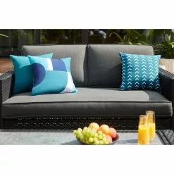 Style Selections Blue Geometric Patterns Outdoor Cushion - 16-in x 16-in -Style Selections Sales Store 49235149c L