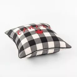 Style Selections Outdoor Cushion - "Canada" Print - Black/White/Red - 18-in W x 18-in L -Style Selections Sales Store 49235163b L