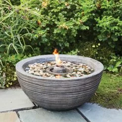 Style Selections Fire Pit Fountain - 24-in - Stone - Natural -Style Selections Sales Store 49555194b L