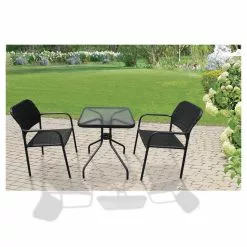 Style Selection Bistro Patio Set - Steel and Resin - Black - 3 Pieces -Style Selections Sales Store 72255050c L