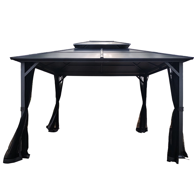 Style Selections Vented Roof Gazebo - 10-ft x 12-ft - Galvanized Steel - Grey 2 Style Selections Vented Roof Gazebo - 10-ft x 12-ft - Galvanized Steel - Grey