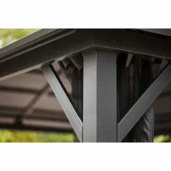 Style Selections Vented Roof Gazebo - 10-ft x 12-ft - Galvanized Steel - Grey 8 Style Selections Vented Roof Gazebo - 10-ft x 12-ft - Galvanized Steel - Grey -Style Selections Sales Store 72255182d L