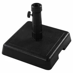Style Selections Square Patio Umbrella Base - 15 3/4-in - 11-lb Capacity - Black